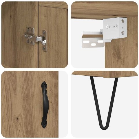 KOMODA DĄB RZEMIEŚLNICZY 69,5X34X180CM