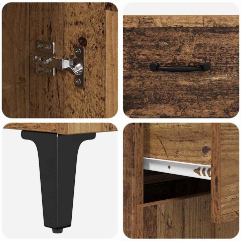 KOMODA MONTOWANE NA ŚCIANIE STARE DREWNO 69,5X34X180CM