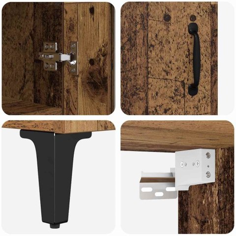 KOMODA MONTOWANE NA ŚCIANIE STARE DREWNO 69,5X34X180CM