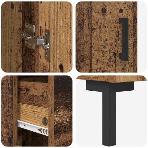 KOMODA Z SZUFLADĄ STARE DREWNO 69,5X34X180CM