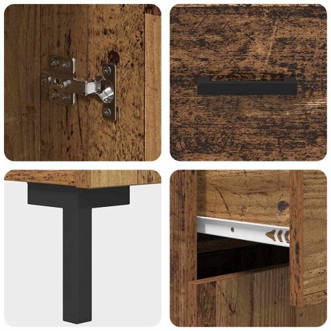 KOMODA Z SZUFLADĄ STARE DREWNO 69,5X34X180CM