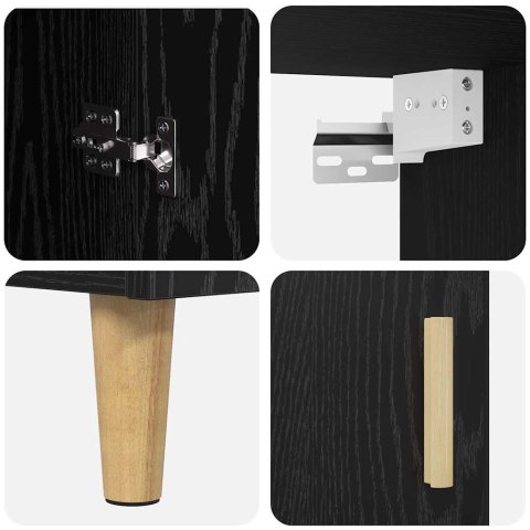 KOMODA 2 SZT. CZARNY DĄB 69,5X34X180CM