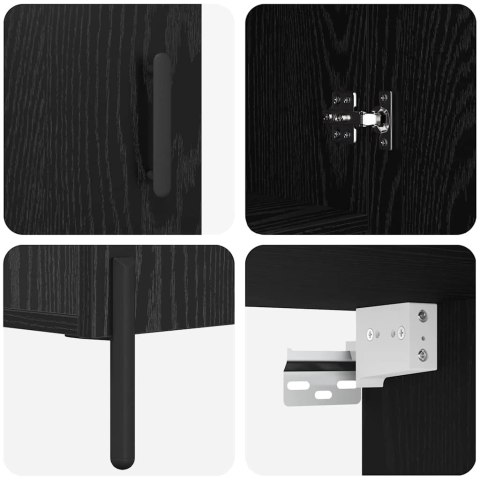 KOMODA 2 SZT. CZARNY DĄB 69,5X34X180CM