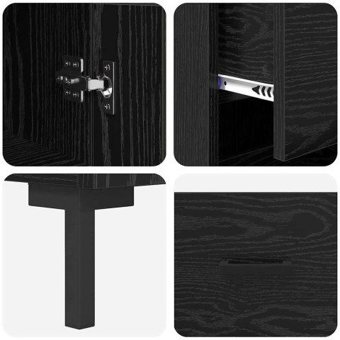 KOMODA CZARNY DĄB 34,5X34X180CM