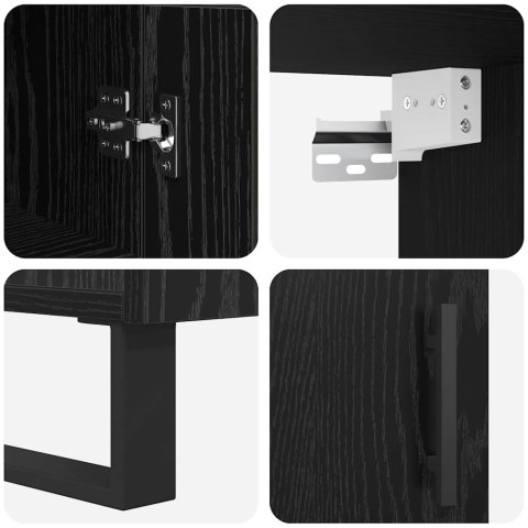 KOMODA CZARNY DĄB 34,5X34X180CM