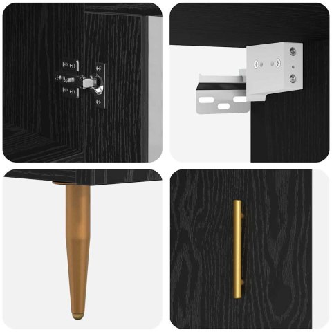 KOMODA CZARNY DĄB 34,5X34X180CM