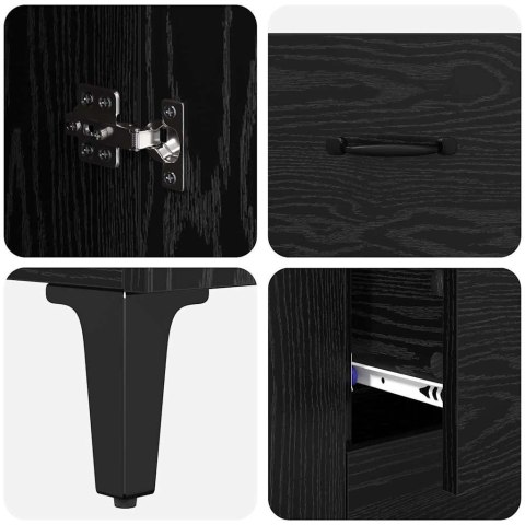 KOMODA CZARNY DĄB 69,5X34X180CM