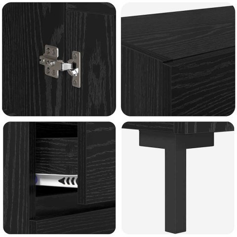 KOMODA CZARNY DĄB 69,5X34X180CM