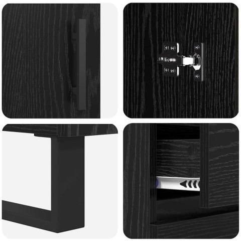 KOMODA Z SZUFLADĄ 2 SZT. CZARNY DĄB