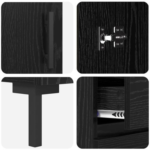 KOMODA Z SZUFLADĄ 2 SZT. CZARNY DĄB