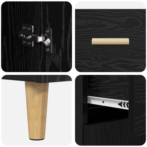 KOMODA Z SZUFLADĄ 2 SZT. CZARNY DĄB