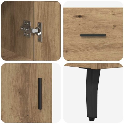 KOMODA Z SZUFLADĄ DĄB RZEMIEŚLNICZY 34,5X34X180CM