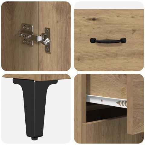 KOMODA Z SZUFLADĄ DĄB RZEMIEŚLNICZY 69,5X34X180CM