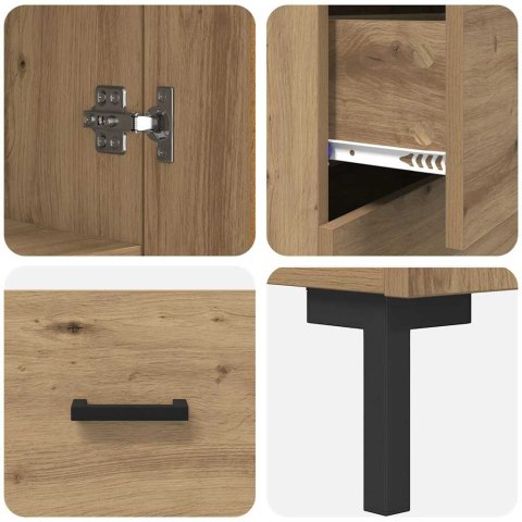 KOMODA Z SZUFLADĄ DĄB RZEMIEŚLNICZY 69,5X34X180CM