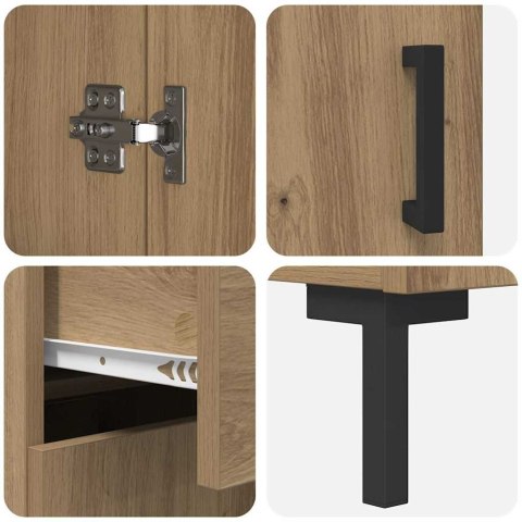 KOMODA Z SZUFLADĄ DĄB RZEMIEŚLNICZY 69,5X34X180CM