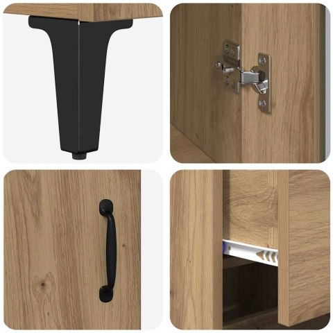 KOMODA Z SZUFLADĄ DĄB RZEMIEŚLNICZY 69,5X34X180CM