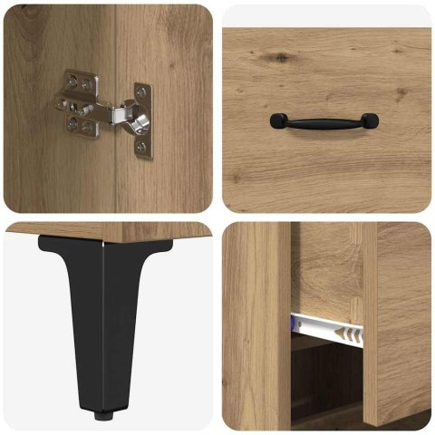 KOMODA Z SZUFLADĄ DĄB RZEMIEŚLNICZY 69,5X34X180CM