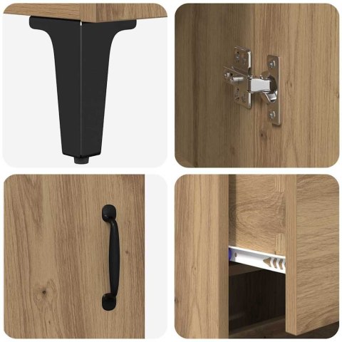 KOMODA Z SZUFLADĄ DĄB RZEMIEŚLNICZY 69,5X34X180CM