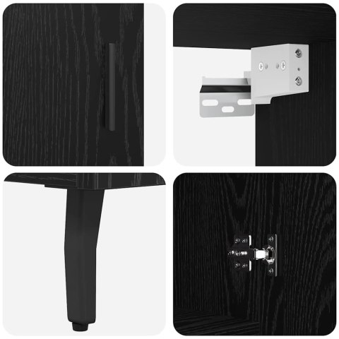 KOMODA 2 SZT. CZARNY DĄB 69,5X34X180CM