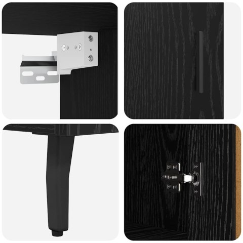 KOMODA 2 SZT. CZARNY DĄB 69,5X34X180CM