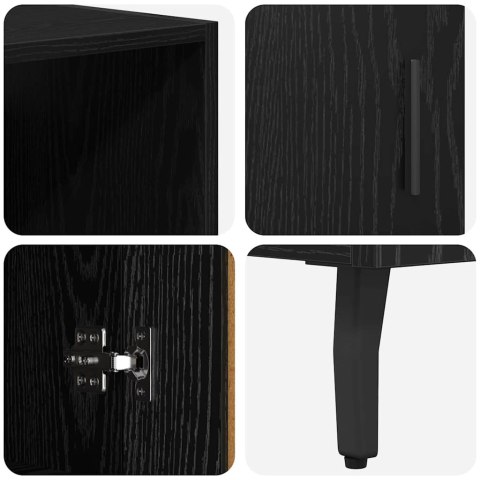 KOMODA 2 SZT. CZARNY DĄB 69,5X34X180CM