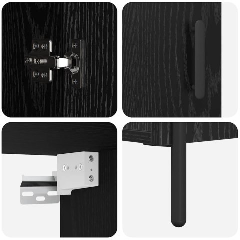 KOMODA 2 SZT. CZARNY DĄB 69,5X34X180CM