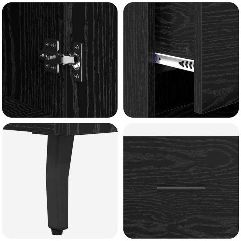 KOMODA CZARNY DĄB 34,5X34X180CM