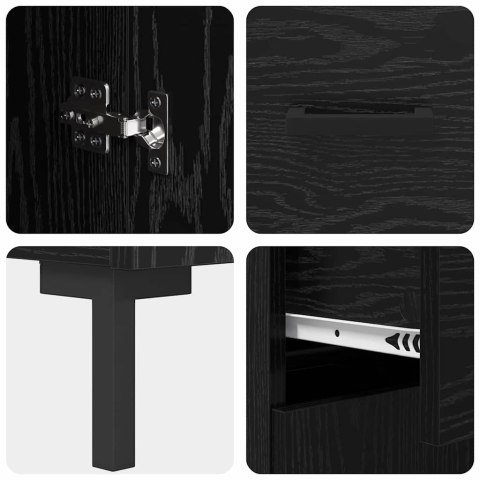 KOMODA CZARNY DĄB 69,5X34X180CM