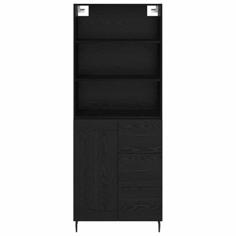 KOMODA Z SZUFLADĄ 2 SZT. CZARNY DĄB 69,5X34X180CM