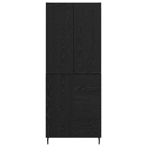 KOMODA Z SZUFLADĄ 2 SZT. CZARNY DĄB 69,5X34X180CM