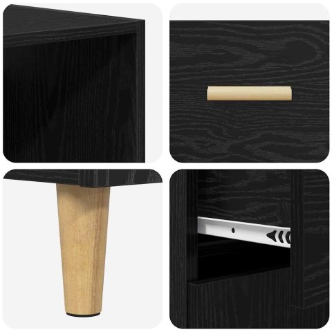 KOMODA Z SZUFLADĄ 2 SZT. CZARNY DĄB 69,5X34X180CM