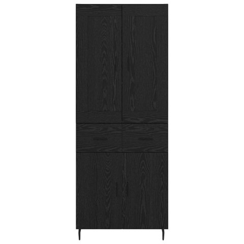 KOMODA Z SZUFLADĄ 2 SZT. CZARNY DĄB 69,5X34X180CM