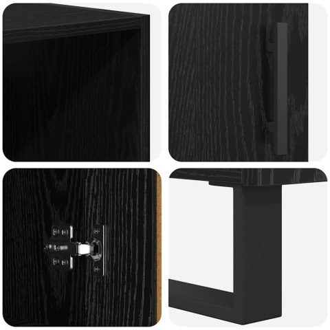 KOMODA Z SZUFLADĄ 2 SZT. CZARNY DĄB