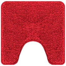 VidaXL Antypoślizgowa mata do łazienki z wycięciem na toaletę Czerwony