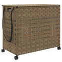 KOSZ NA PRANIE Z KÓŁKAMI 66X35X60CM RATTAN