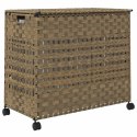 KOSZ NA PRANIE Z KÓŁKAMI 66X35X60CM RATTAN