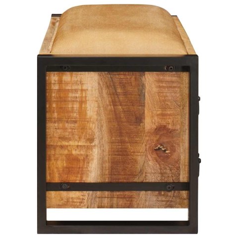 ŁAWKA BRĄZOWA 80X35X40CM LITE DREWNO MANGO