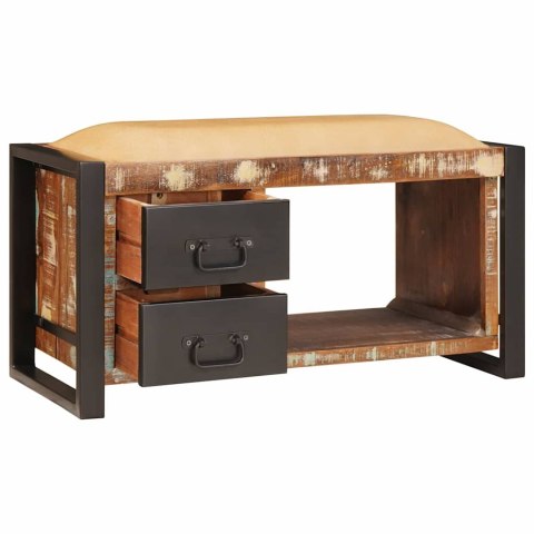 ŁAWKA PRZECHODOWA WIELOKOLOROWE LITE DREWNO Z ODZYSKU