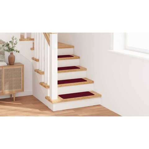 MATS ANTYPOŚLIZGOWE NA SCHODY 15 SZT. BORDOWY 60 X 25 CM PP