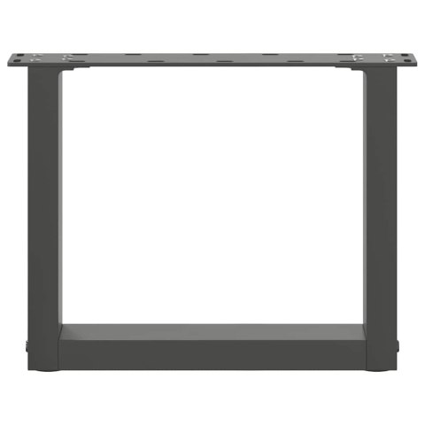 NOGI DO STOLIKA KAWOWEGO W KSZTAŁCIE LITERY U 2 SZT. ANTRACYT 30X(30-31)CM STAL