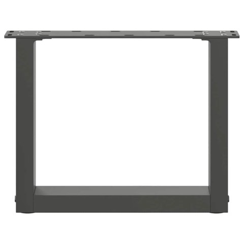 NOGI DO STOLIKA KAWOWEGO W KSZTAŁCIE LITERY U 2 SZT. ANTRACYT 40X(30-31)CM STAL