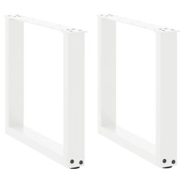 NOGI DO STOLIKA KAWOWEGO W KSZTAŁCIE LITERY U 2 SZT. BIAŁE 50X(42-43)CM STAL