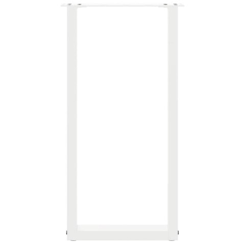 NOGI DO STOŁU KONSOLOWEGO W KSZTAŁCIE LITERY U 2 SZT. BIAŁE 38X(72-73)CM STAL