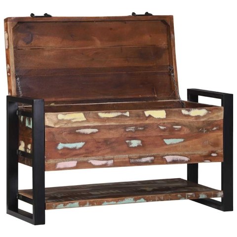 PUDEŁKO DO PRZECHOWYWANIA WIELOKOLOROWE LITE DREWNO Z ODZYSKU