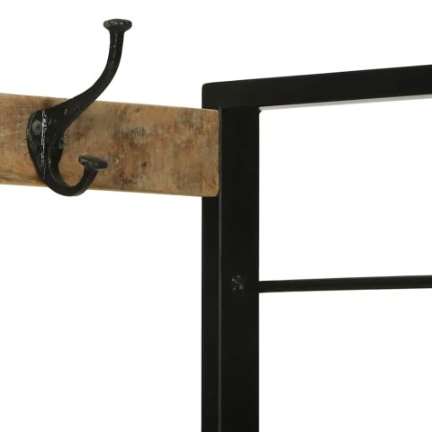 STOJAK NA UBRANIA BRĄZOWY 110X40X185CM LITE DREWNO MANGO