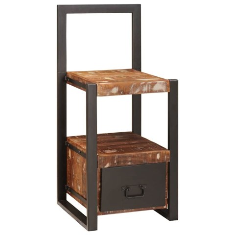 WIESZAK DO UBRAŃ Z SZUFLADĄ WIELOKOLOROWE LITE DREWNO Z ODZYSKU