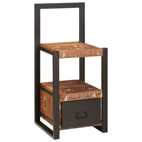 WIESZAK DO UBRAŃ Z SZUFLADĄ WIELOKOLOROWE LITE DREWNO Z ODZYSKU