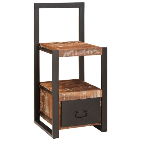 WIESZAK DO UBRAŃ Z SZUFLADĄ WIELOKOLOROWE LITE DREWNO Z ODZYSKU