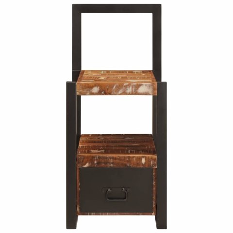 WIESZAK DO UBRAŃ Z SZUFLADĄ WIELOKOLOROWE LITE DREWNO Z ODZYSKU