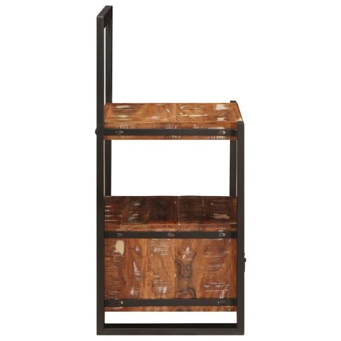 WIESZAK DO UBRAŃ Z SZUFLADĄ WIELOKOLOROWE LITE DREWNO Z ODZYSKU